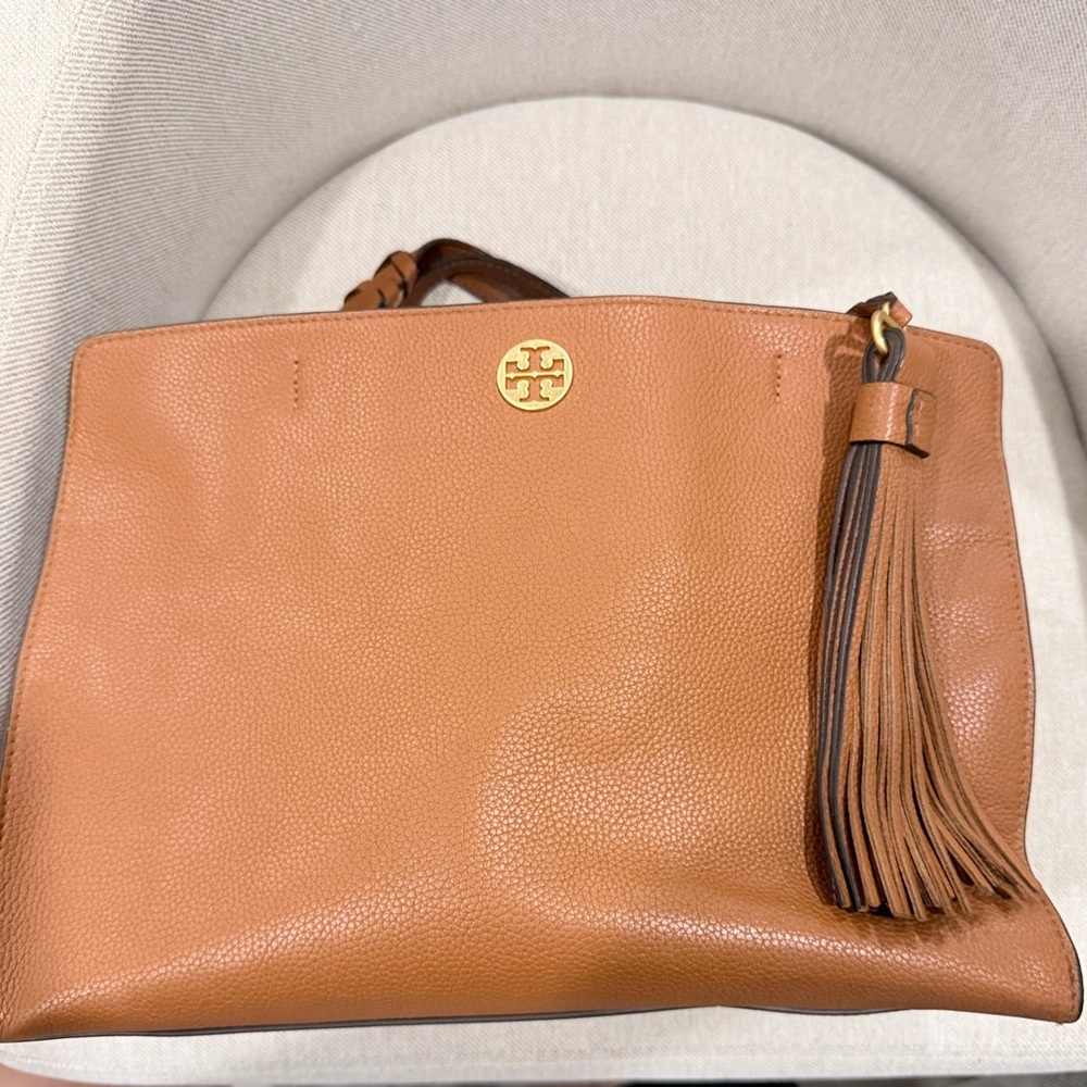 Tory Burch Tan Leather Shoulder Bag